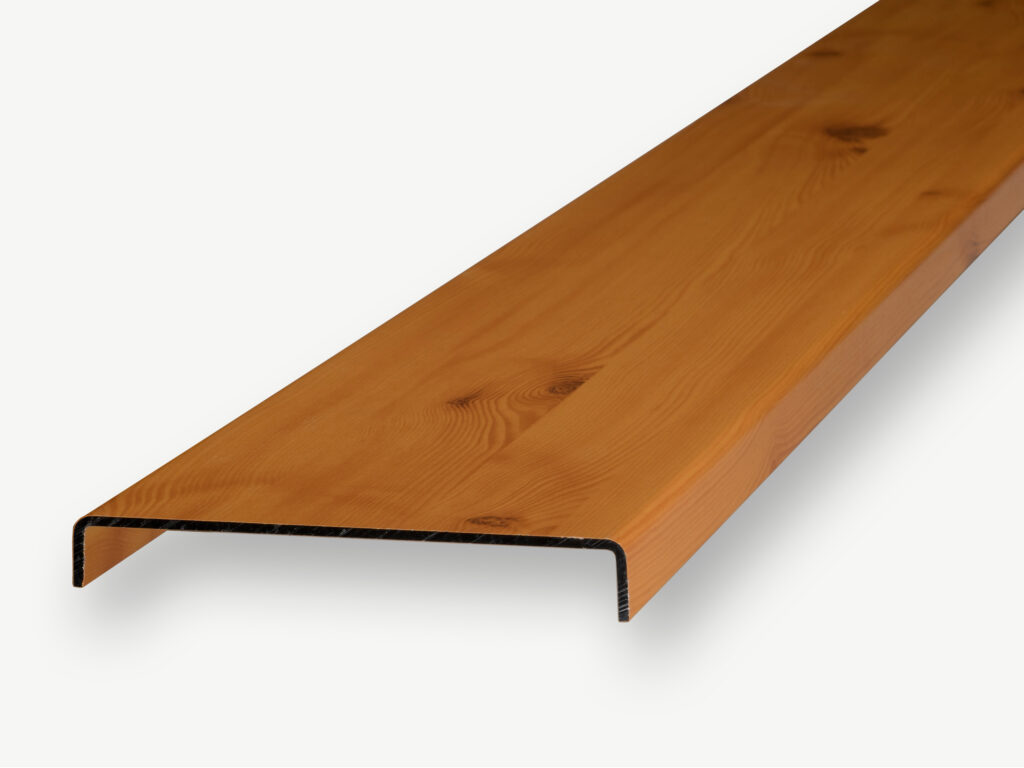 AluTeck Abdeckprofil breit in Holzoptik hell