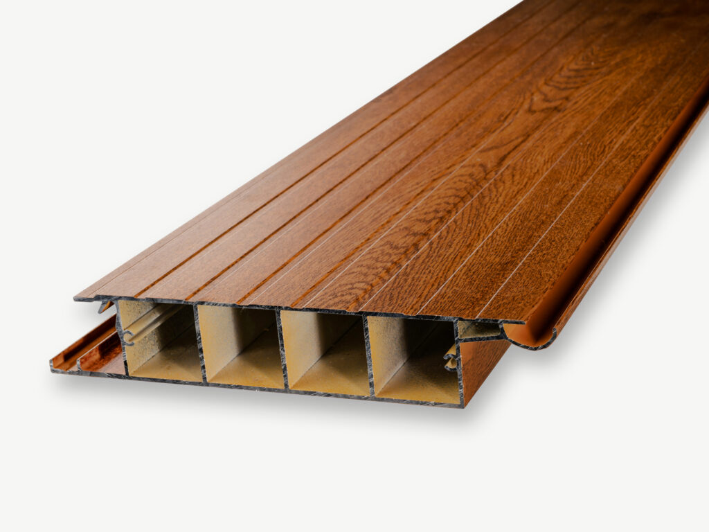 AluTeck Allwetterdiele 40 mm in Holzoptik dunkel