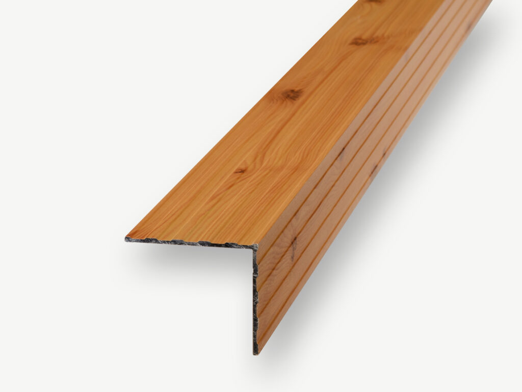 AluTeck Treppenkanten-/L-Profil in Holzoptik hell